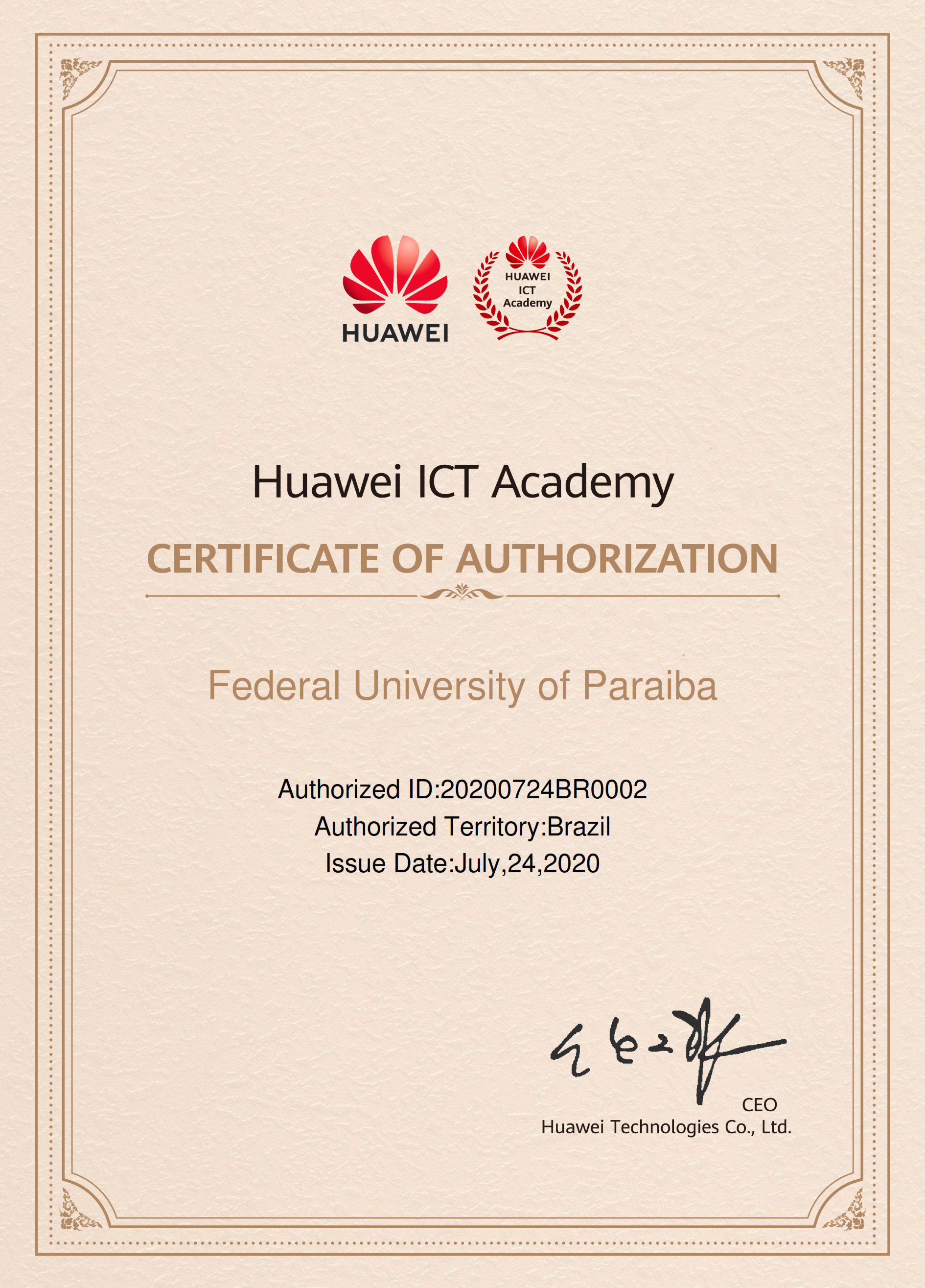 UFPB ICT Academy Certificate 001