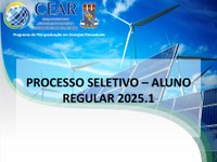 Processo Seletivo Aluno Regular PPGER - 2025.1